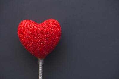 cardiology EHR - red heart black background